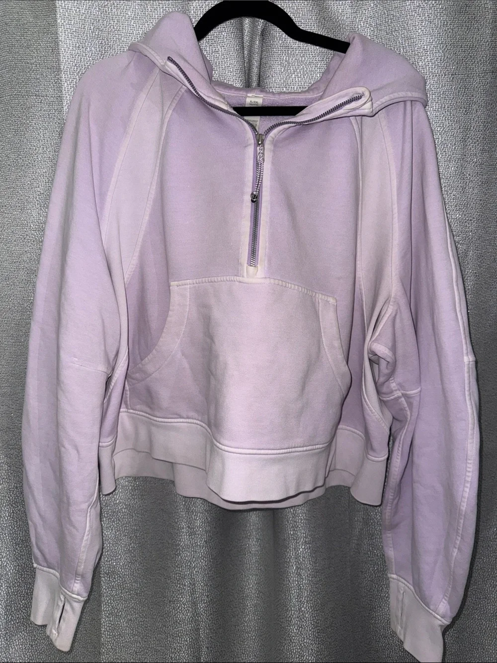 lululemon athletica Lavender Scuba Half-Zip Cropped Hoodie